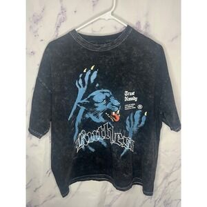 Fashion Nova Men's Acid Wash "Ruthless" Graphic T shirt Sz XL